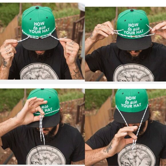 NWOT Findlay Unstructured Snapback Hat Black Chinstrap Scheel-mann Logo One Size - Picture 14 of 14